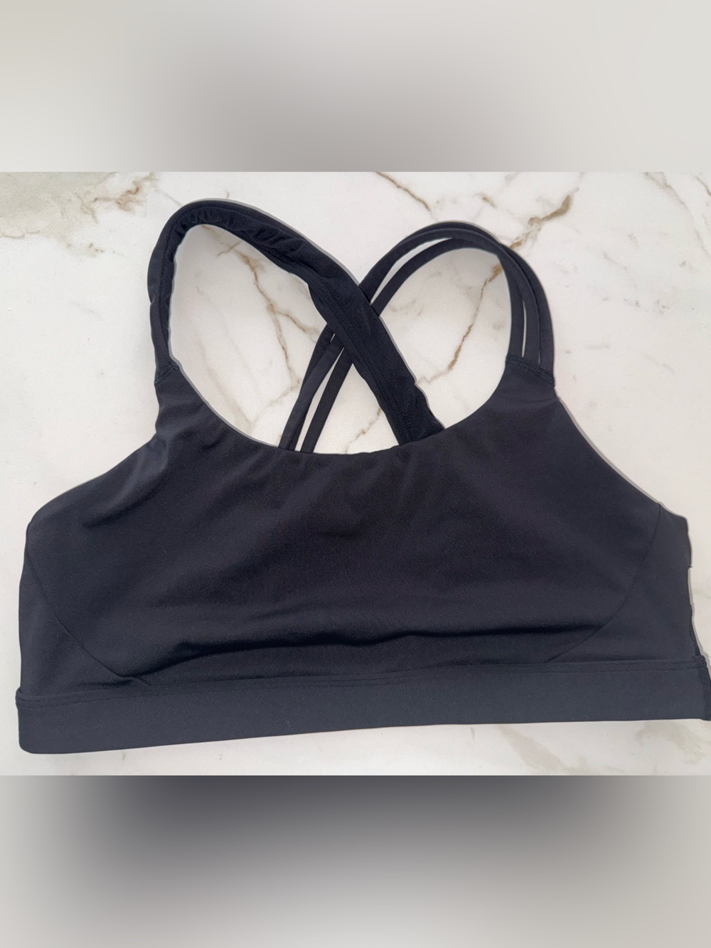 Athleta Train Free Strappy Sports Bra | Black XL Medium 🖤